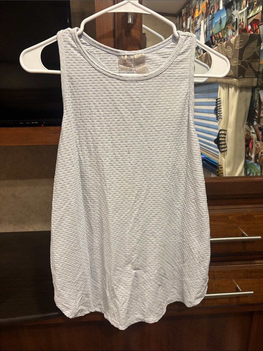 CALIA by Carrie Underwood White Textured Tank Top